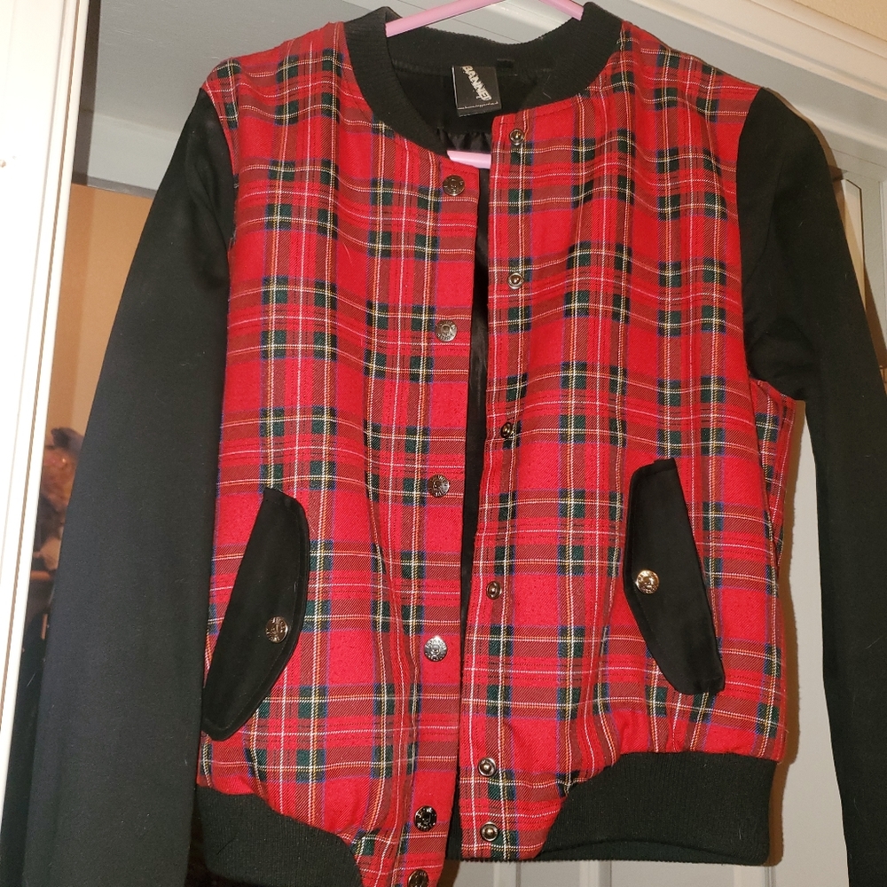 Plaid bomber jacket